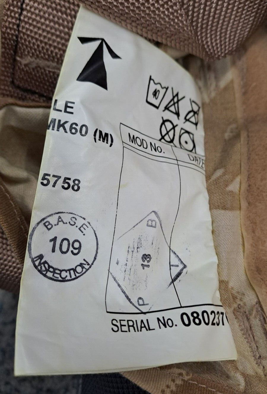 RARE Original RAF Desert DPM MK60 Life Preserver Armour Capable Vest Size - 2