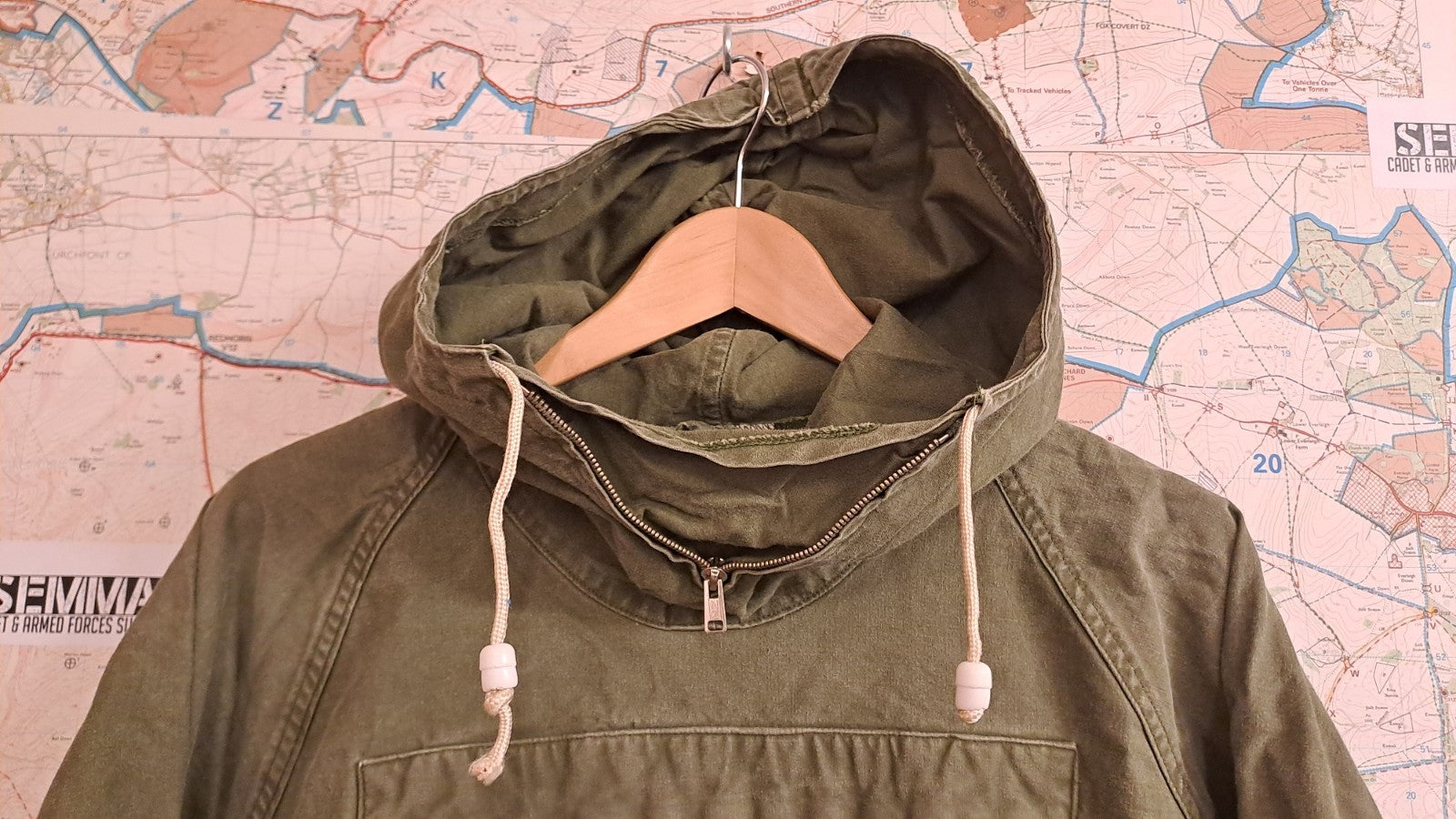 Genuine Vintage British Army Cadet Windproof Mountain Smock Military Oasis Mod