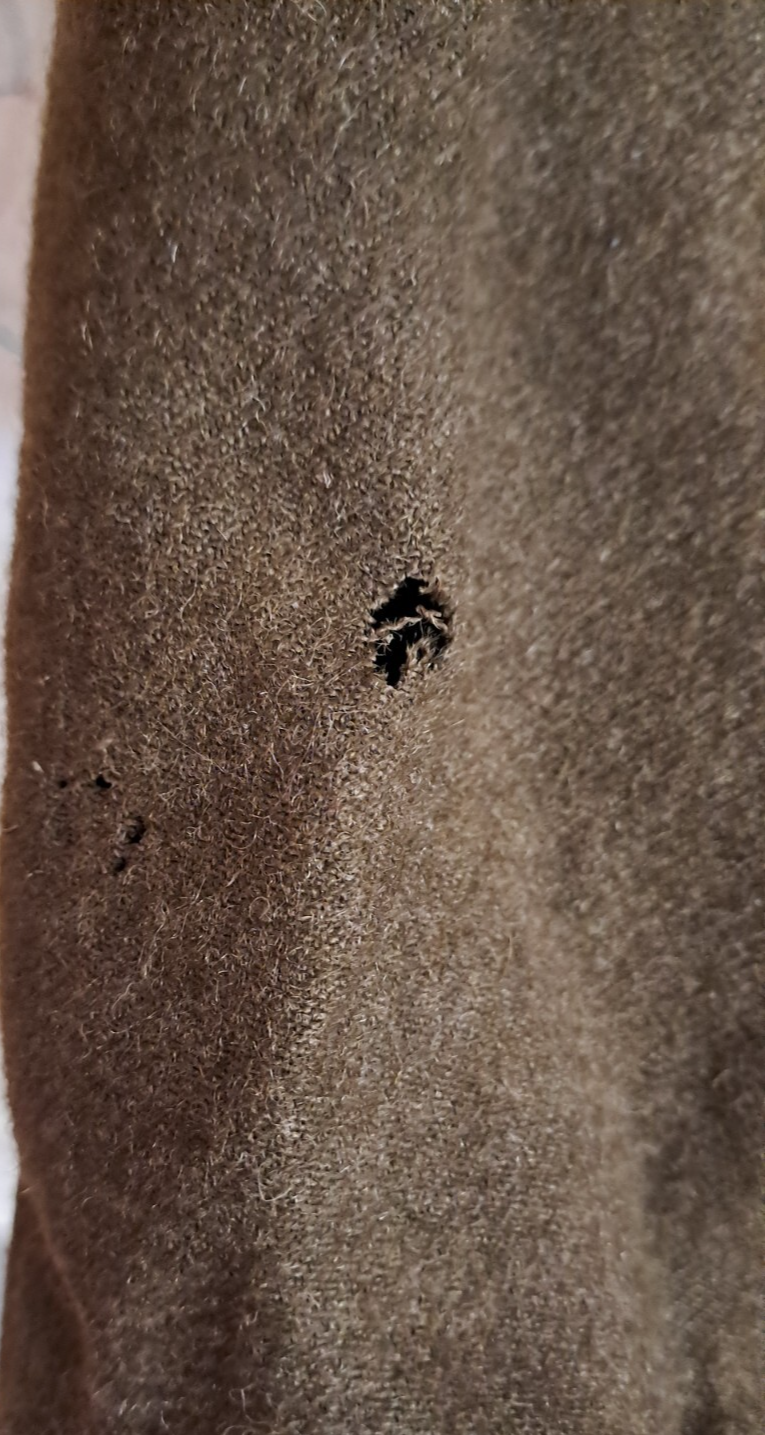 Vintage French Army Military Surplus Wool Jacket Tunic Battledress