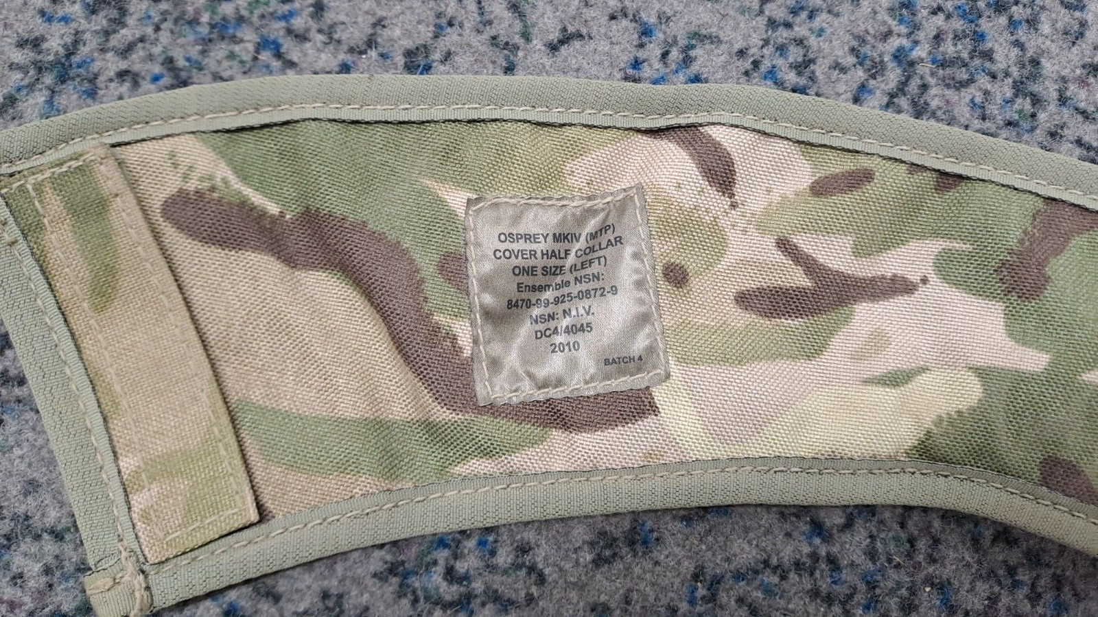 Genuine British Army Military SAS Half Collar MTP with Ballistic Filler Osprey
