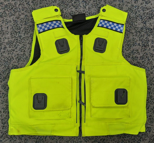 Genuine Ex Police Cooneen Protection Body Armour Vest Ballistic Hi Viz