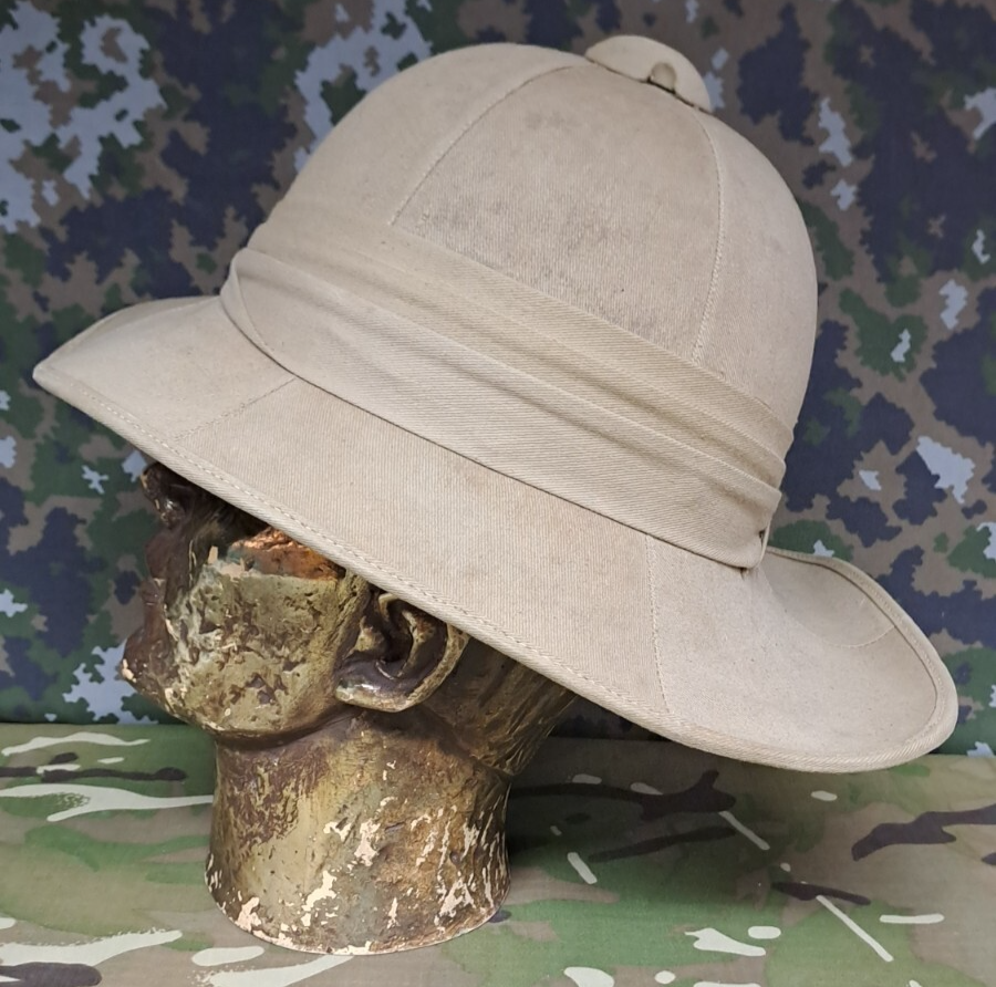 Genuine Vintage British Army Military Issue WW2 Pith Helmet Made By H.S Edwards
