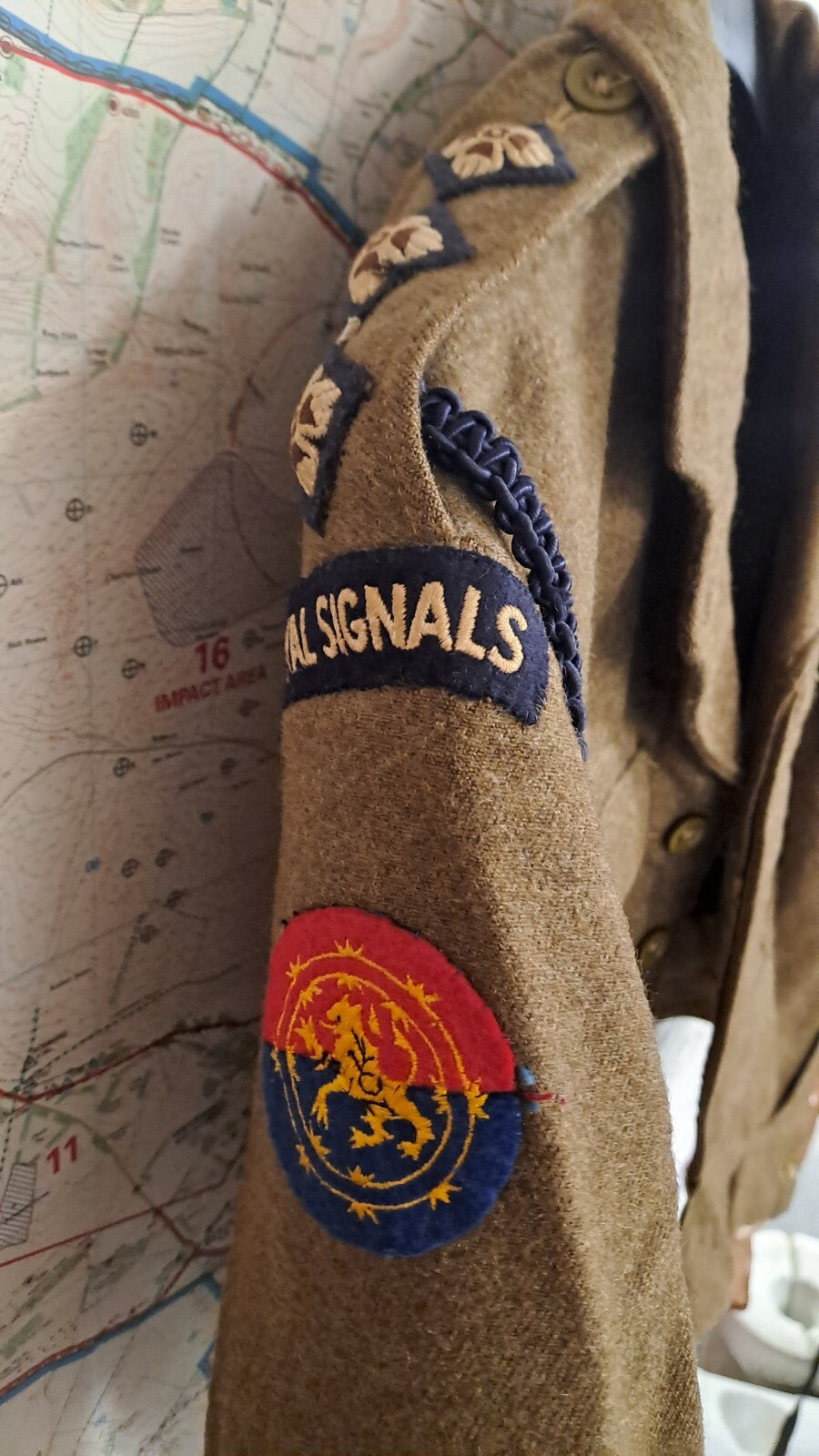 Rare Vintage Post War WW2 1949 Pattern Royal Signals Regiment Battledress