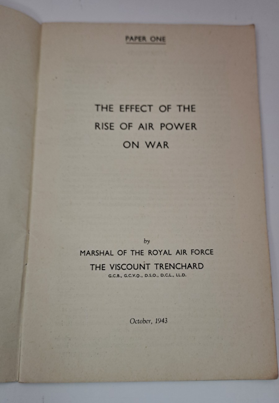 Rare Genuine Air Ministry Pamphlet 229 Air Power Three Papers WW2 - 1946