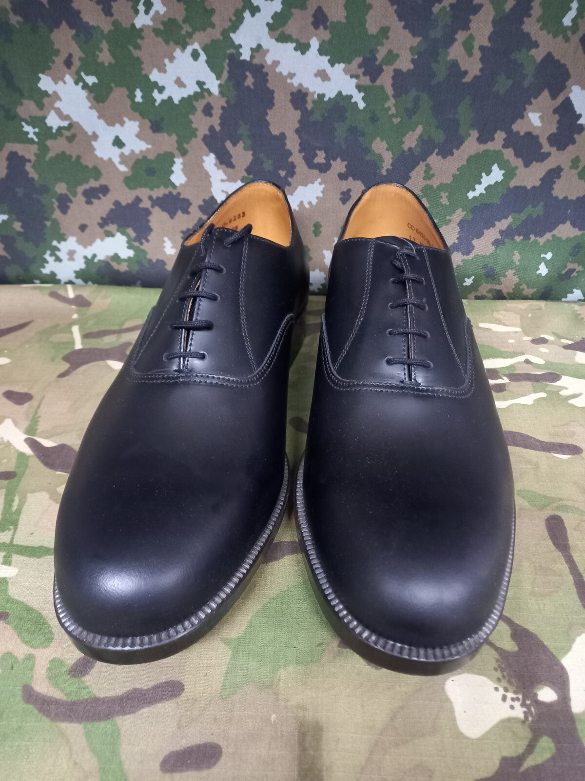 NEW Men's British Army Military  Surplus Black Leather Parade Dress Shoes - 13 M