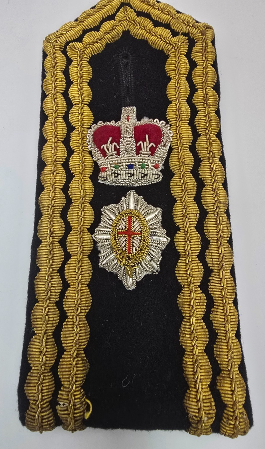 Vintage Genuine British Army Military Coldstream Guards Epaulettes Embroidered