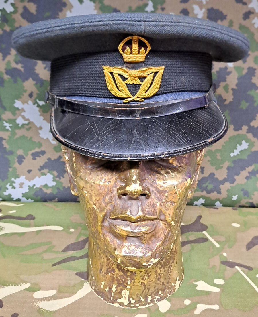 WW2 RAF OFFICERS SERVICE DRESS CAP BRITISH ARMY FIELD WWII MILITARY