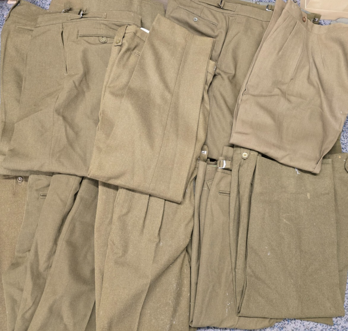 Huge Warehouse Clearout Joblot Vintage Military Uniform Trousers, Tunics, Shirts