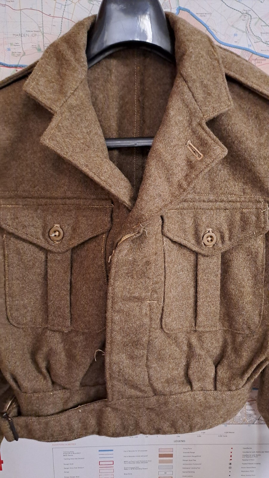 Rare Vintage Post War WW2 1949 Pattern British Army Military Battledress