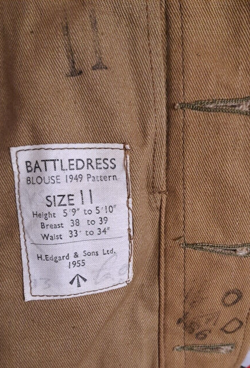 Rare Vintage Post War WW2 1949 Pattern British Army Military Battledress