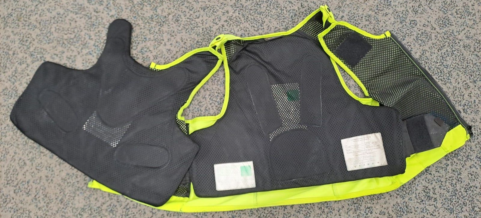 Genuine Ex Police Cooneen Protection Body Armour Vest Ballistic Hi Viz - XL