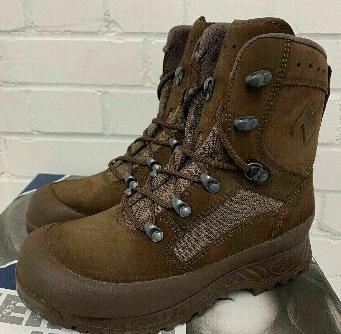 NEW BRITISH ARMY WOMENS HAIX BROWN LEATHER HIGH LIABILITY DESERT BOOTS - 5 M
