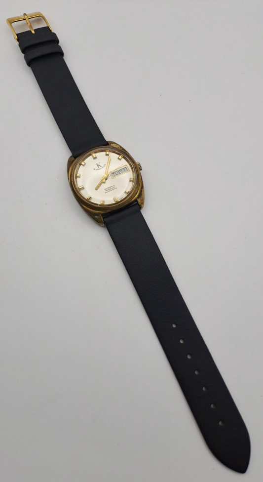 Rare Vintage K Worcester 25 Jewels Automatic Wristwatch Working Swiss Made