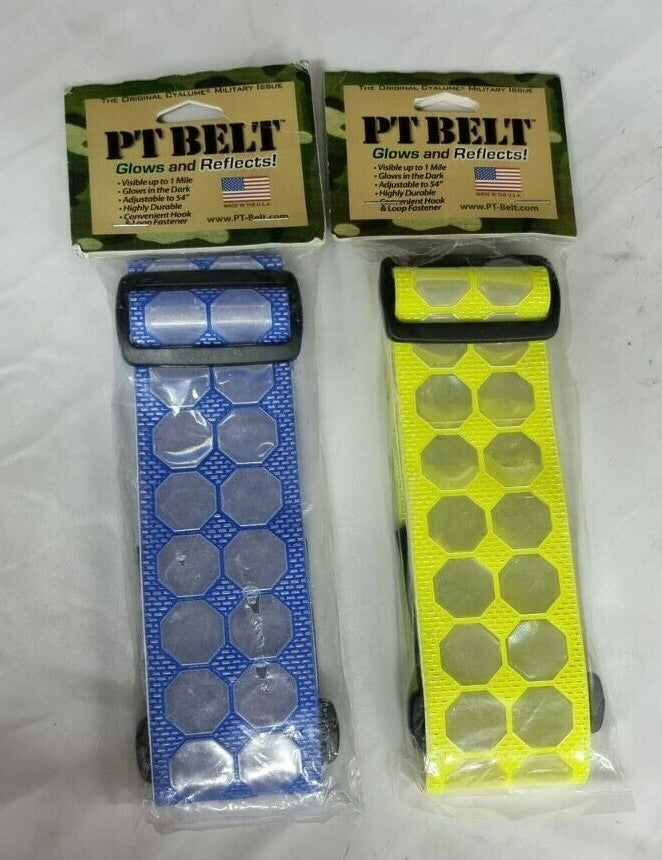 ARMY MILITARY PT BELT CYALUME TECHNOLOGIES REFLECTIVE GLOWING RUNNING BELT X 10 