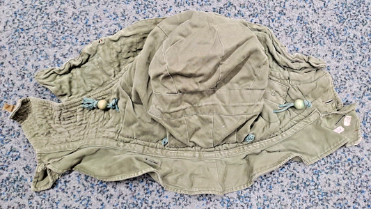 Rare Genuine Vintage British Army 1950s Middle Parka Coat Hood Korean War Era