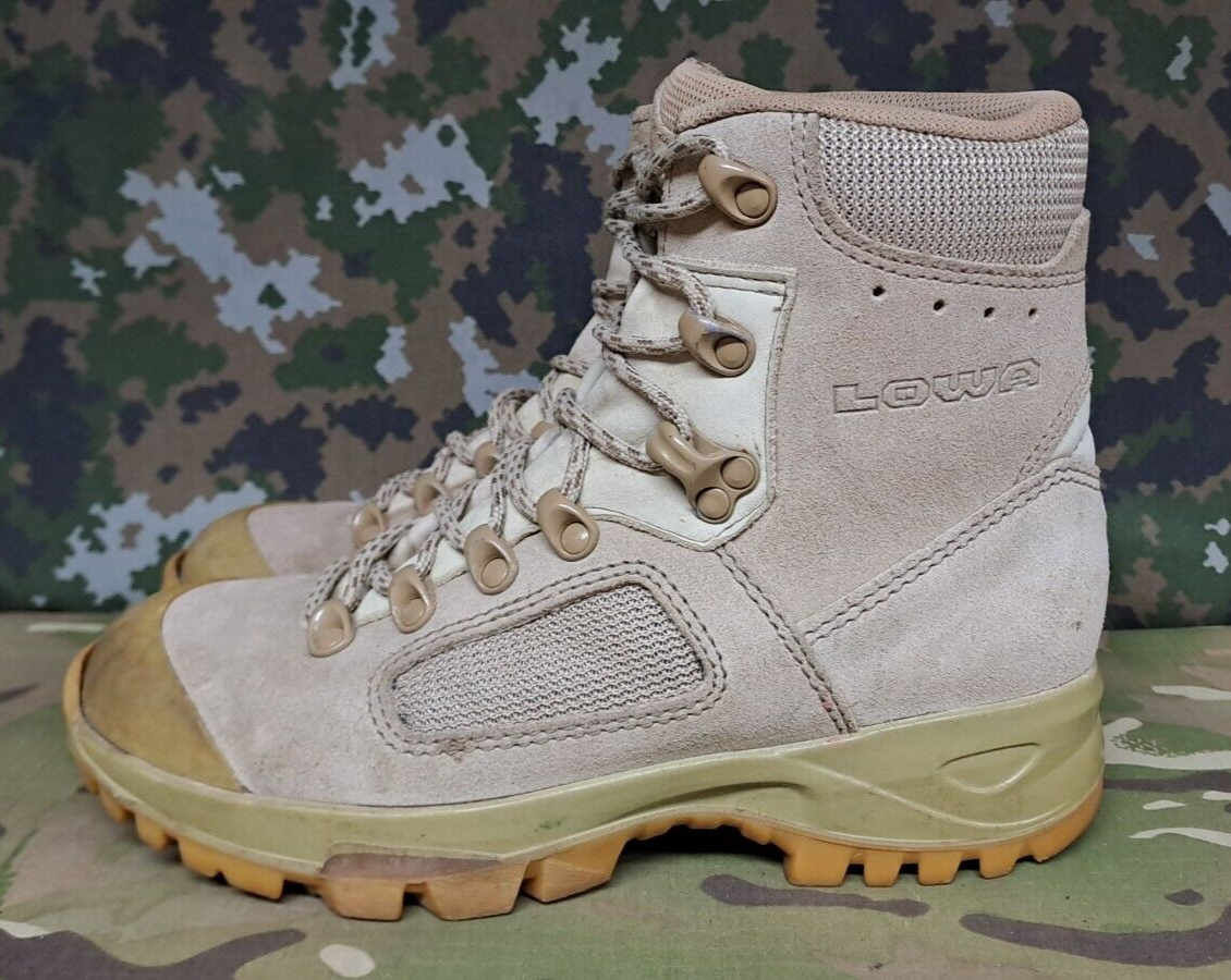 British Army Military SAS LOWA Elite MOD Desert Hiking Patrol Combat Boots - 5