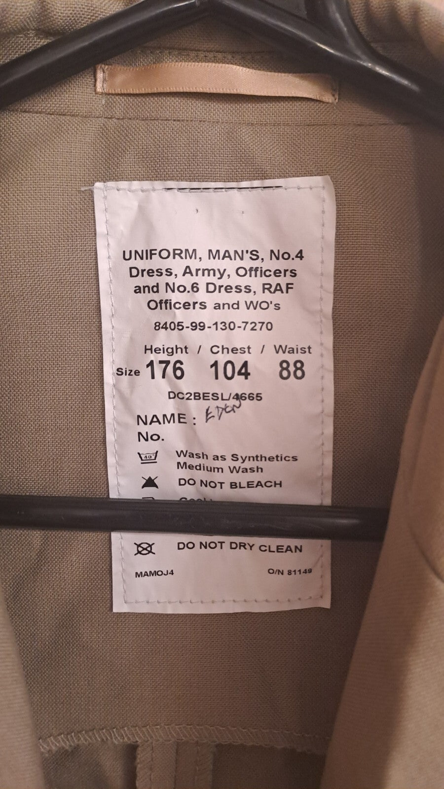 Genuine British Army Military RAF Surplus No4 No6 Dress Uniform Tunic - 176/104