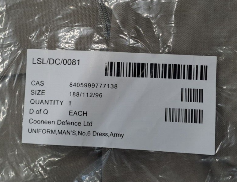 New British Military No6 Tropical "Bush" Uniform Tunic Belt Trousers 188/112