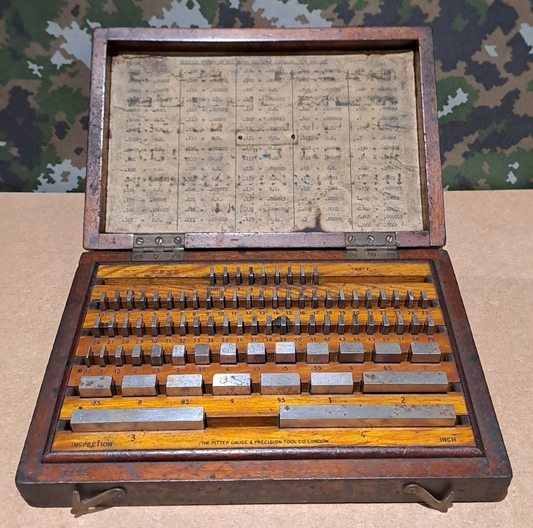 VINTAGE SET OF PITTER GAUGE AND PRECISION TOOL Co. LTD LONDON SLIP GAUGES