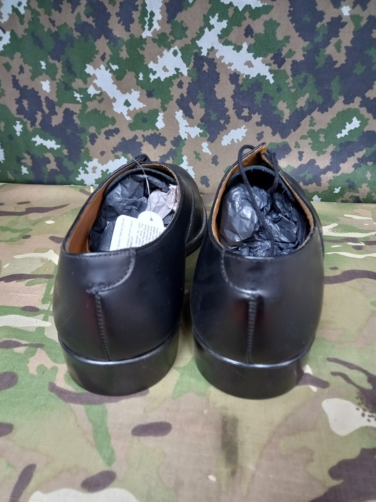 NEW Men's British Army Military  Surplus Black Leather Parade Dress Shoes - 13 M