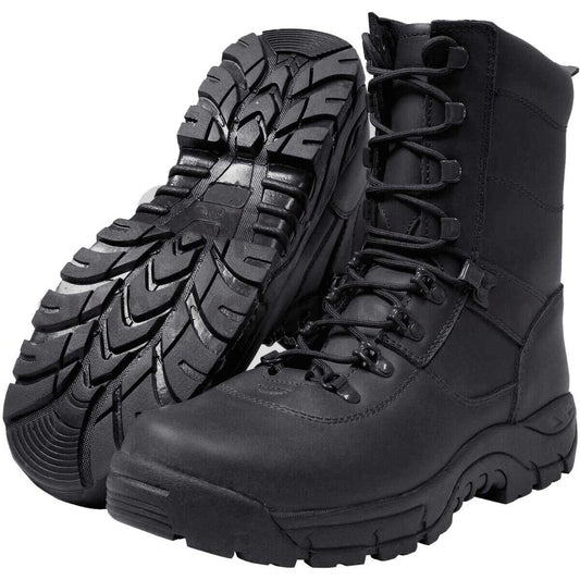 New Kammo Tactical Combat Pro Boot Black Leather Army Military Cadet - 4 UK