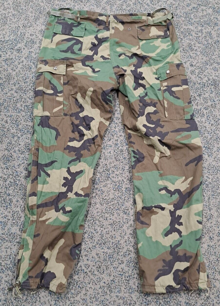 Rare US Army Military Surplus Class 1 Protective Suit Pants Camouflage - Large