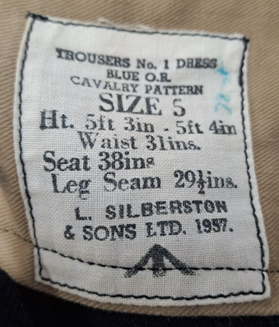 Vintage British Army Trousers No 1 Dress Footguards Blues Uniform - 31 Inch