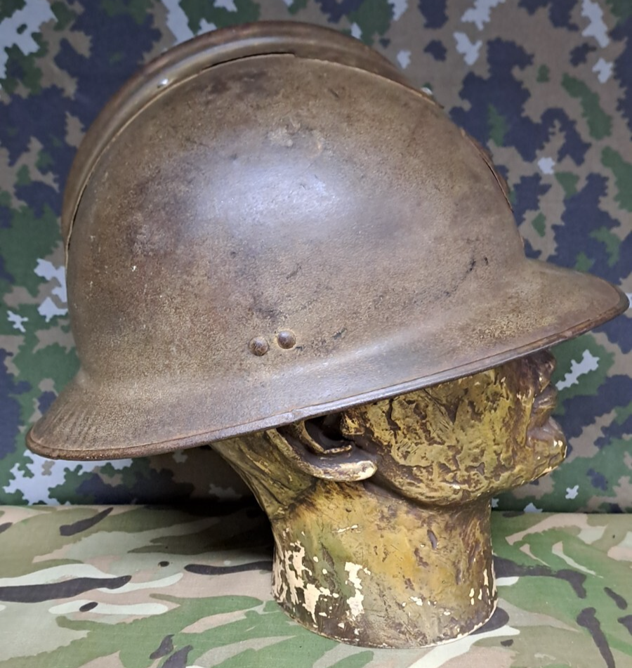 Original WW2 French Army Military M1926 Model Adrian Helmet Shell World War Two
