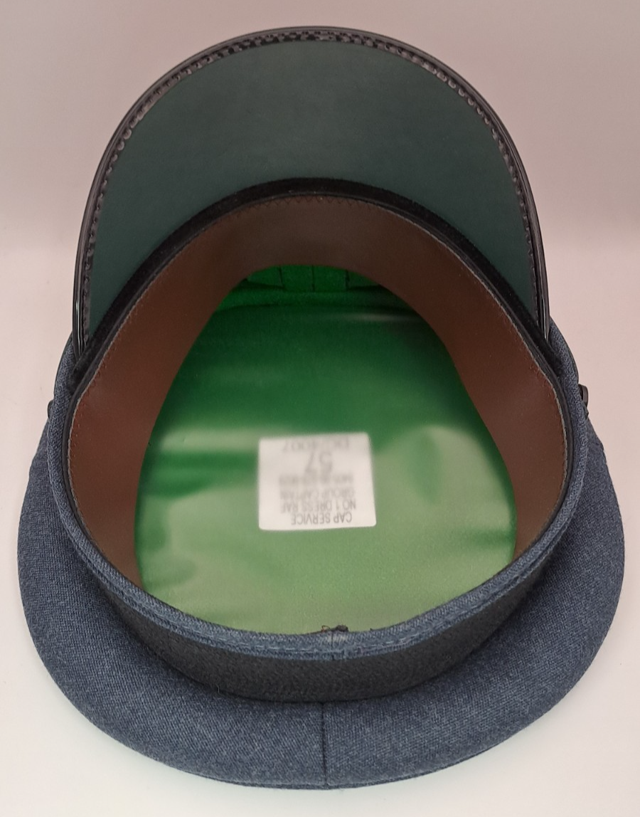 RAF MENS GROUP CAPTAIN CAP WITH BADGE GENUINE RAF MILITARY ISSUE SIZE 57CM