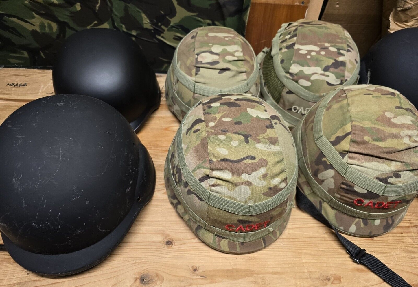 Genuine British Army Black Training Hel met for Cadets FRITZ Hel met Job Lots