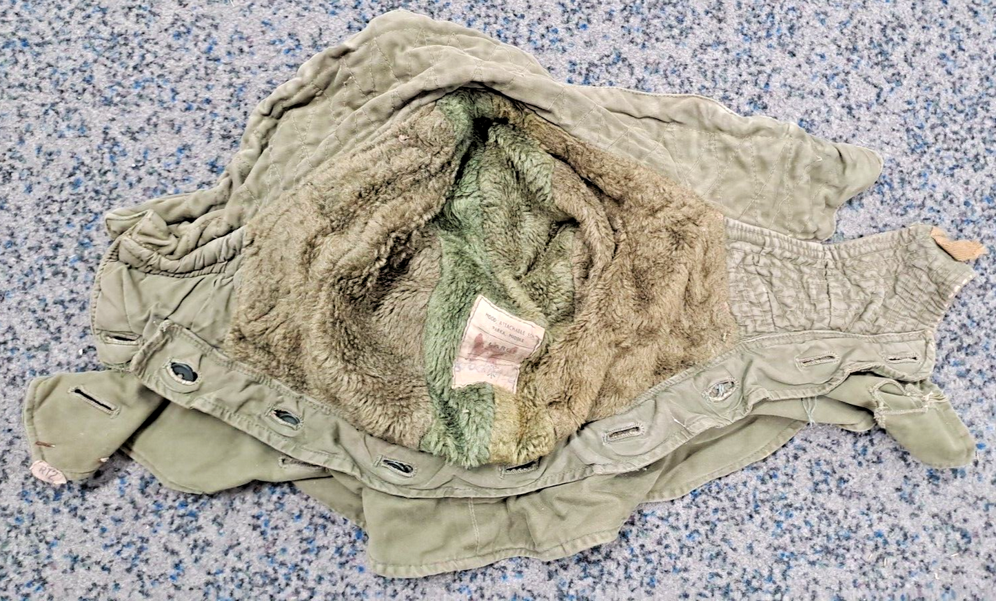 Rare Genuine Vintage British Army 1950s Middle Parka Coat Hood Korean War Era
