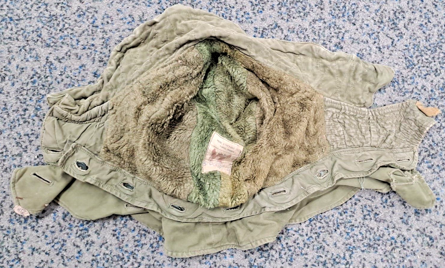 Rare Genuine Vintage British Army 1950s Middle Parka Coat Hood Korean War Era