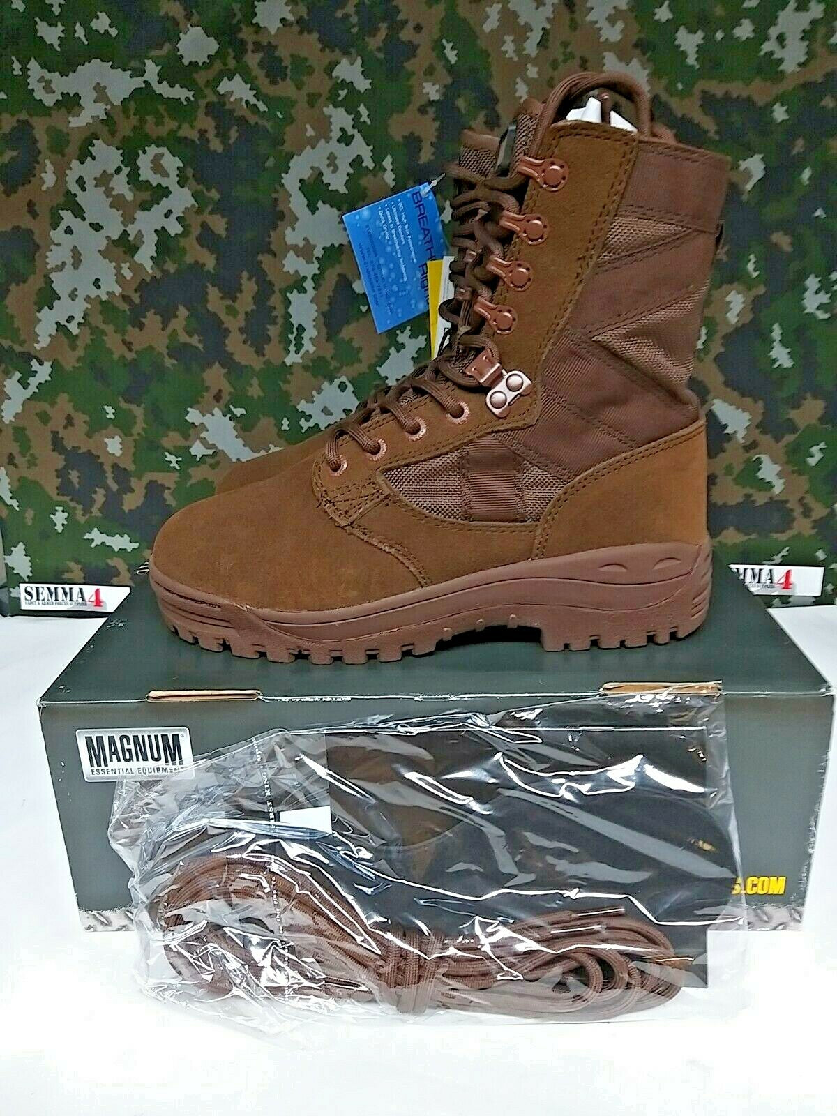 Brand New British Army Military Surplus Magnum Desert Patrol Brown Boots - 4 M