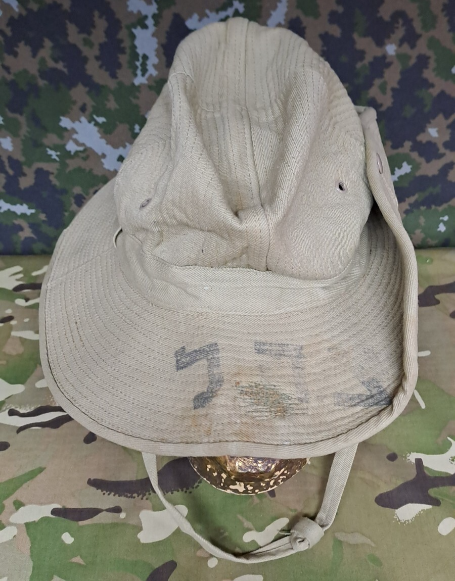 VINTAGE 50'S IDF ZAHAL SOLDIER KHAKI HAT STETSON FRENCH MADE ARMY MILITARY