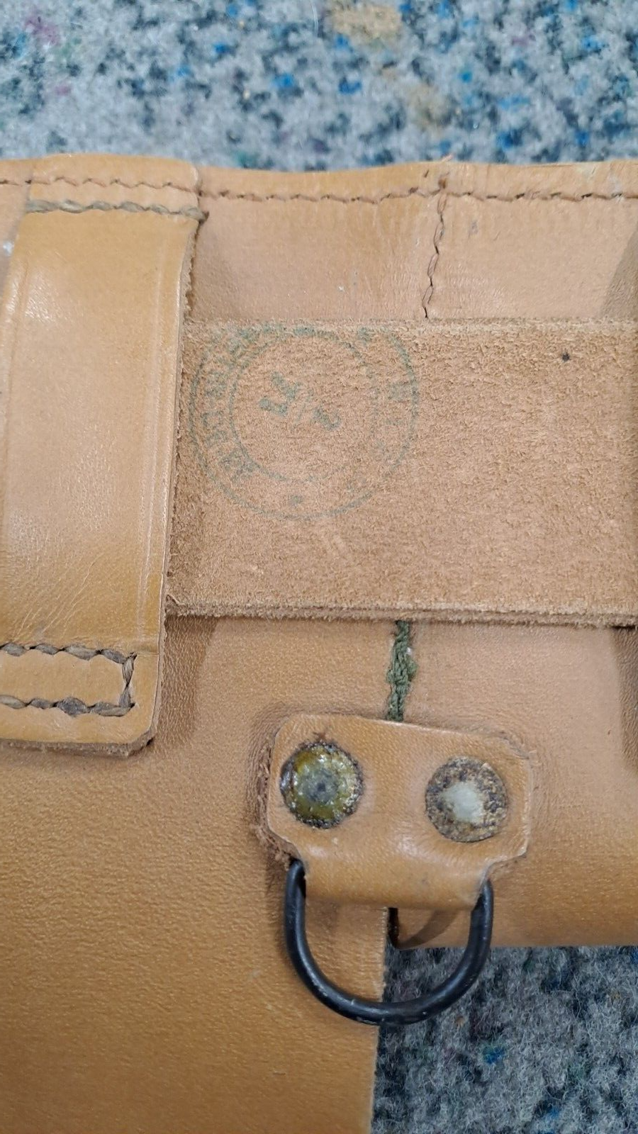 French MAC 50 Mle 48 GT 2 Holster Belt Rig with stamps - Indochina/Algeria war