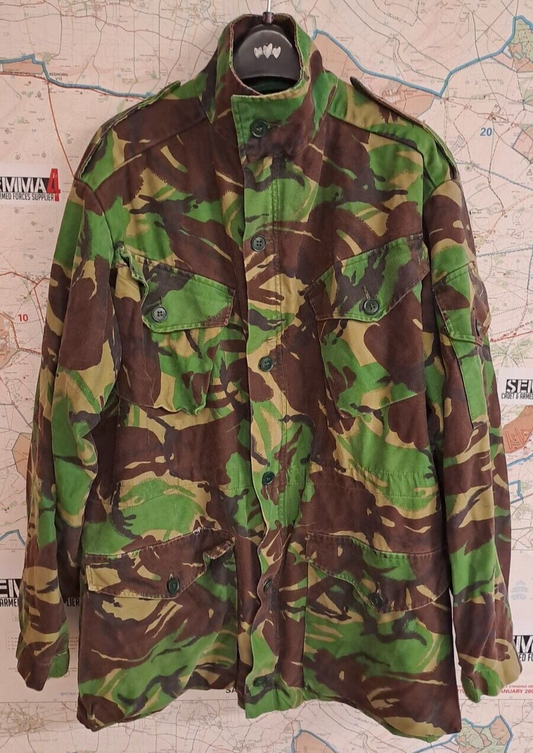 VINTAGE COLD WAR ERA BRITISH ARMY MILITARY DPM CAMO COMBAT SMOCK JACKET  180/104