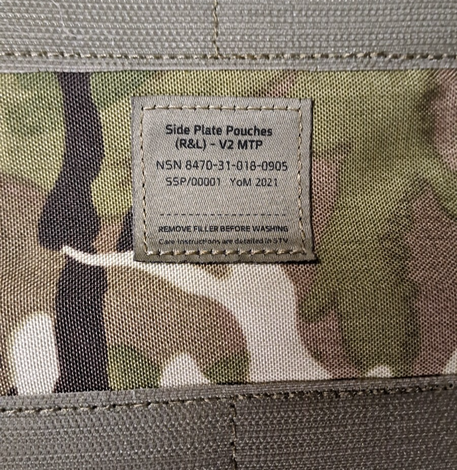 New British Army Military Virtus Side Plate Pouches V2 Right MTP Camo