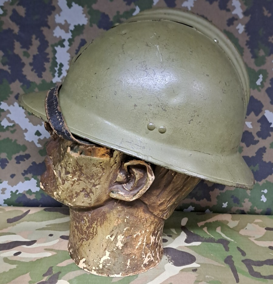 Original WW2 French Army Military M1926 Model Adrian Helmet Shell World War Two