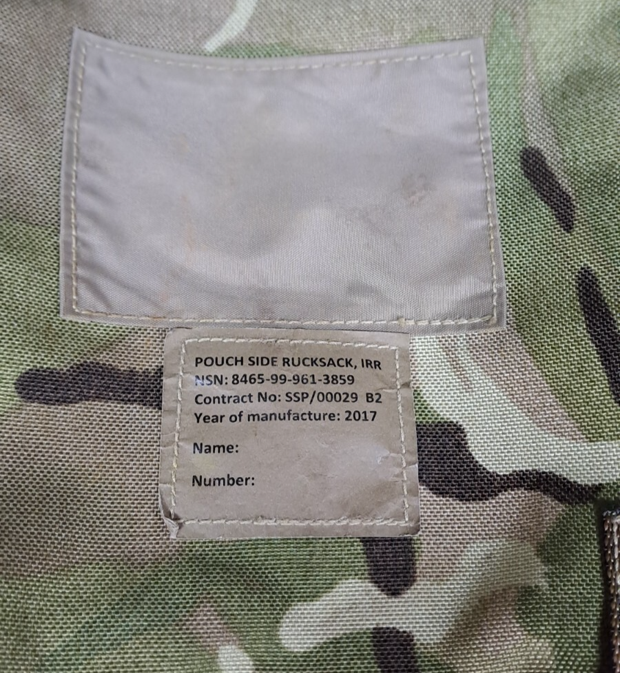 British Army Bergen Side Pouch MTP Rucksack Pouches Camo IRR Utilitiy Webbing