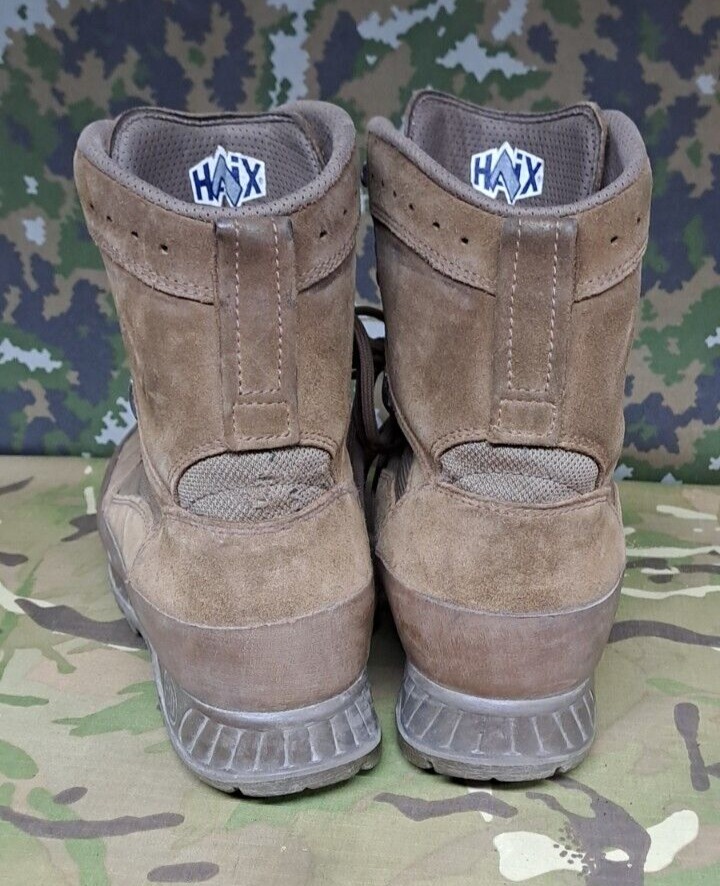 BRITISH ARMY MILITARY SAS SURPLUS HAIX BROWN DESERT SUEDE COMBAT BOOTS - 8 M