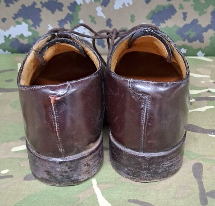 Men's British Army Military Surplus Officer's Tapped Brown Parade Dress Shoes 6