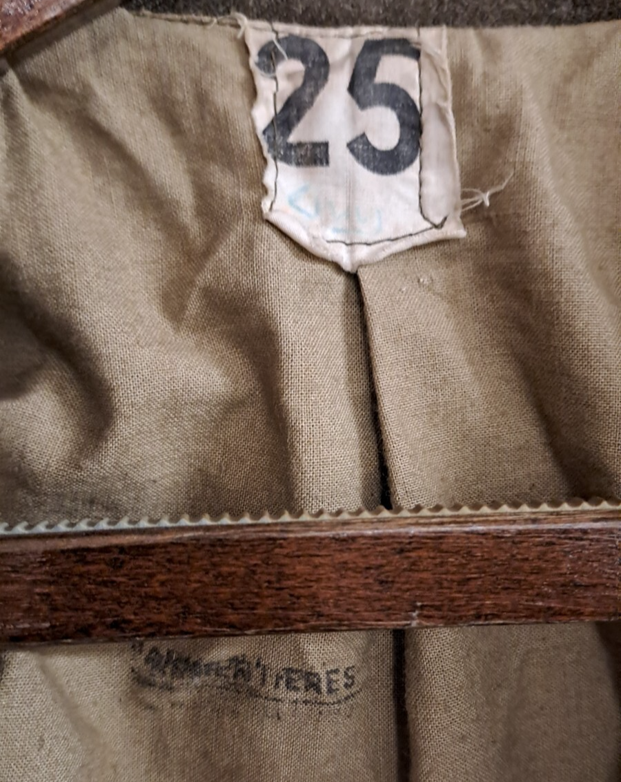 Vintage French Army Military Surplus Wool Jacket Tunic Battledress