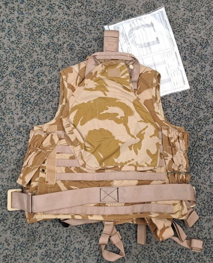 RARE Original RAF Desert DPM MK60 Life Preserver Armour Capable Vest Size - 2
