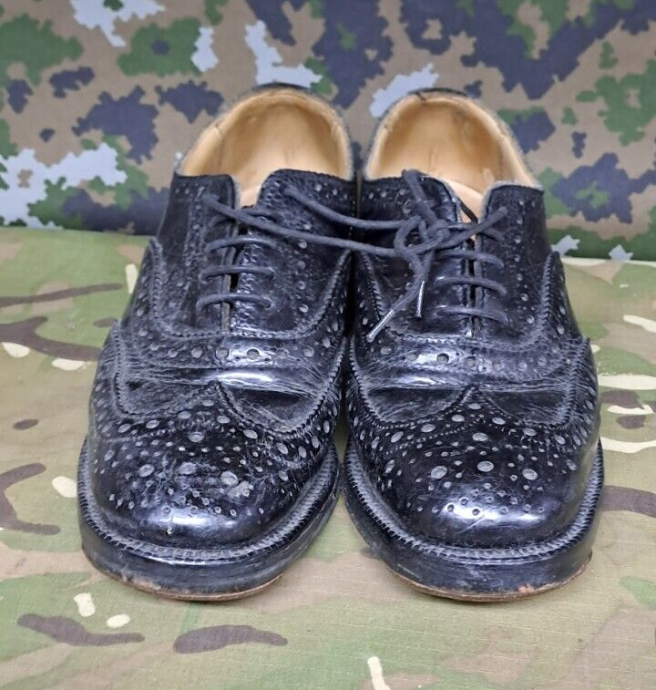 Genuine British Army Military Highland Issue Service Dress Shoes Brogues - 6 M