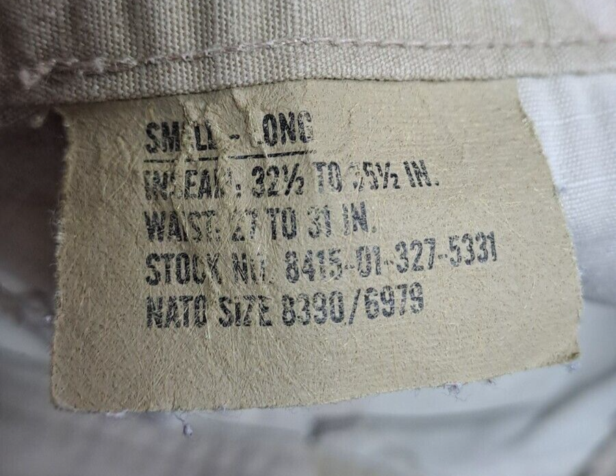Genuine American US Army Desert Sand Camo Combat Trousers - Small / Long