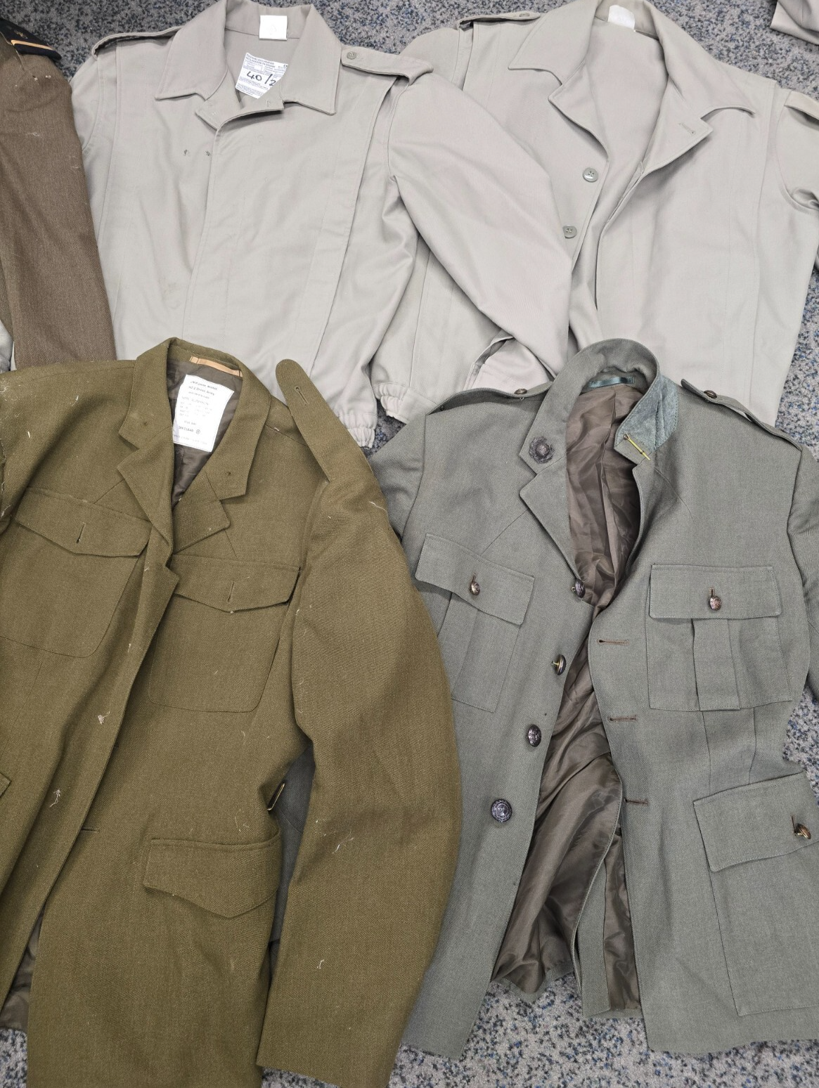 Huge Warehouse Clearout Joblot Vintage Military Uniform Trousers, Tunics, Shirts