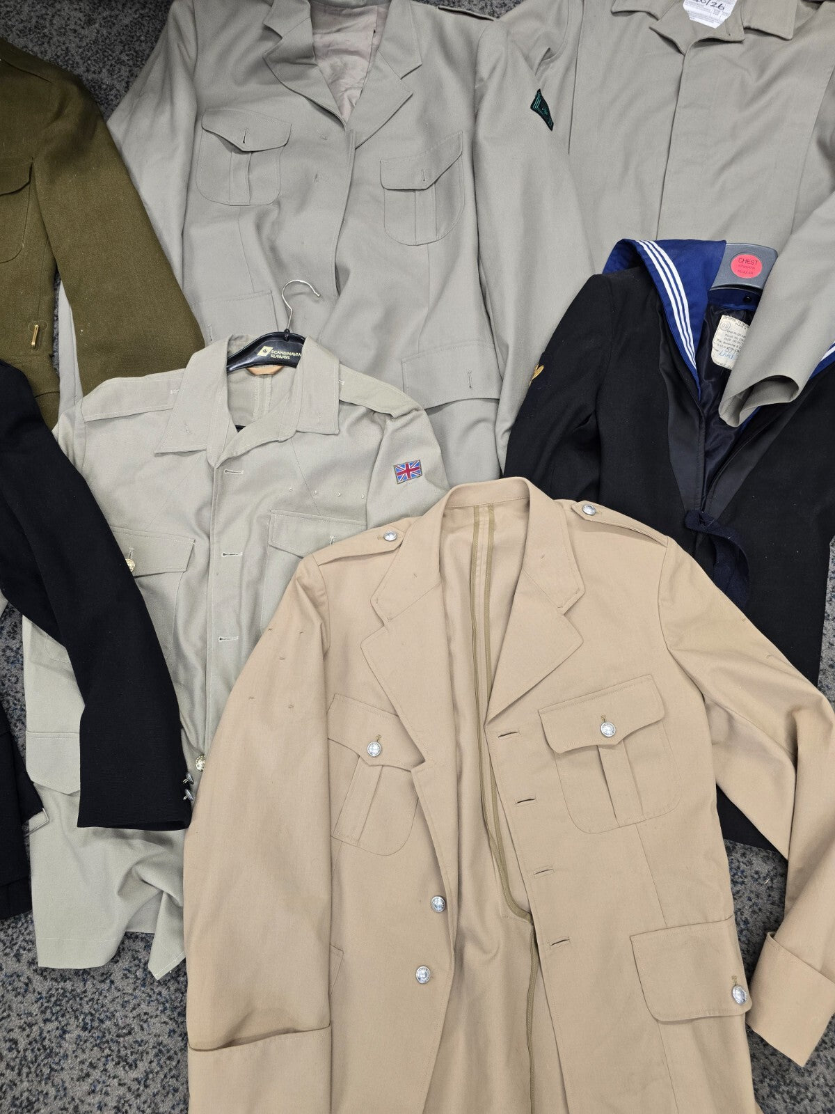 Huge Warehouse Clearout Joblot Vintage Military Uniform Trousers, Tunics, Shirts