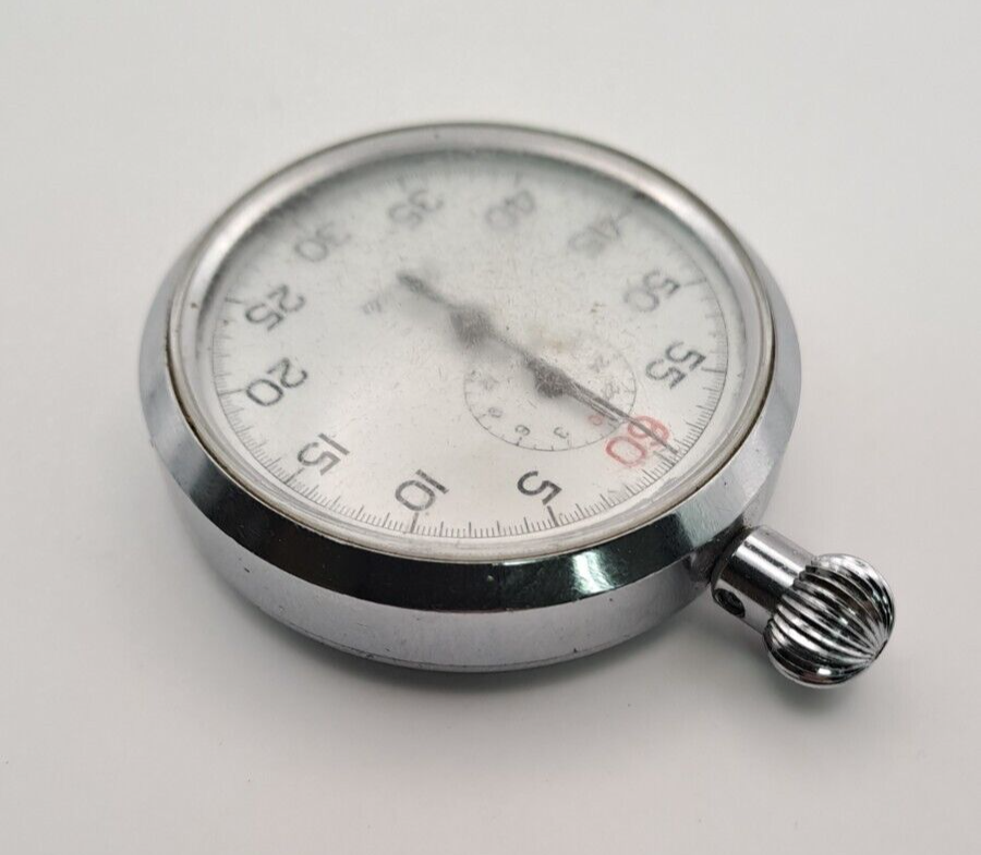 Vintage Precista 7 Jewels Chrome Case Stopwatch 1960s Spares / Repairs