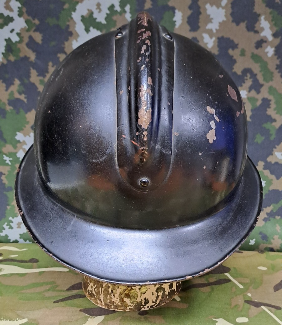 ANTIQUE FRENCH SAPEURS POMPIERS FIREMAN’S ADRIAN HELMET F.R FIRE SERVICE