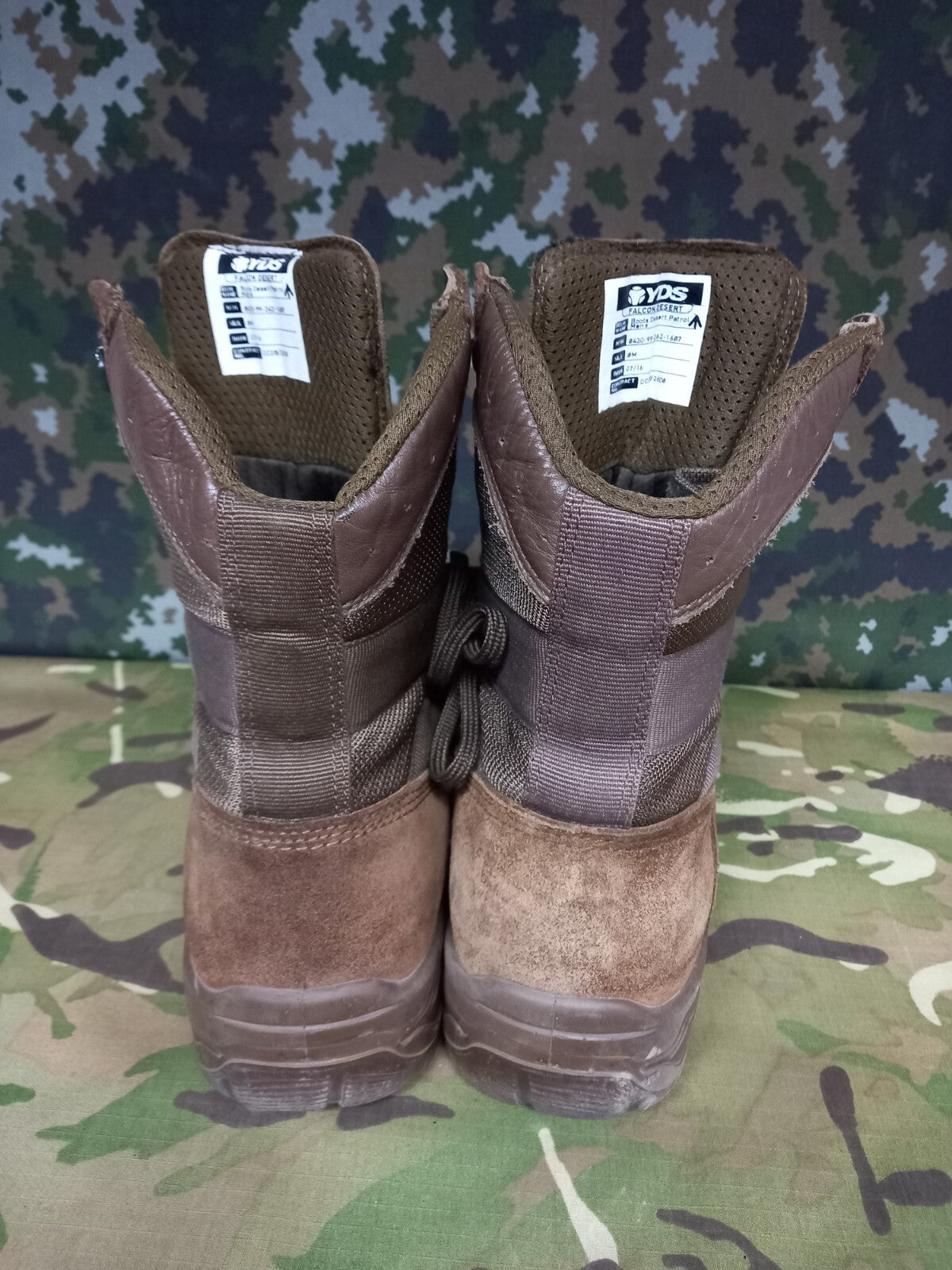 YDS Falcon Desert Army SAS Military Surplus Male Combat Assault Boots - 8 M
